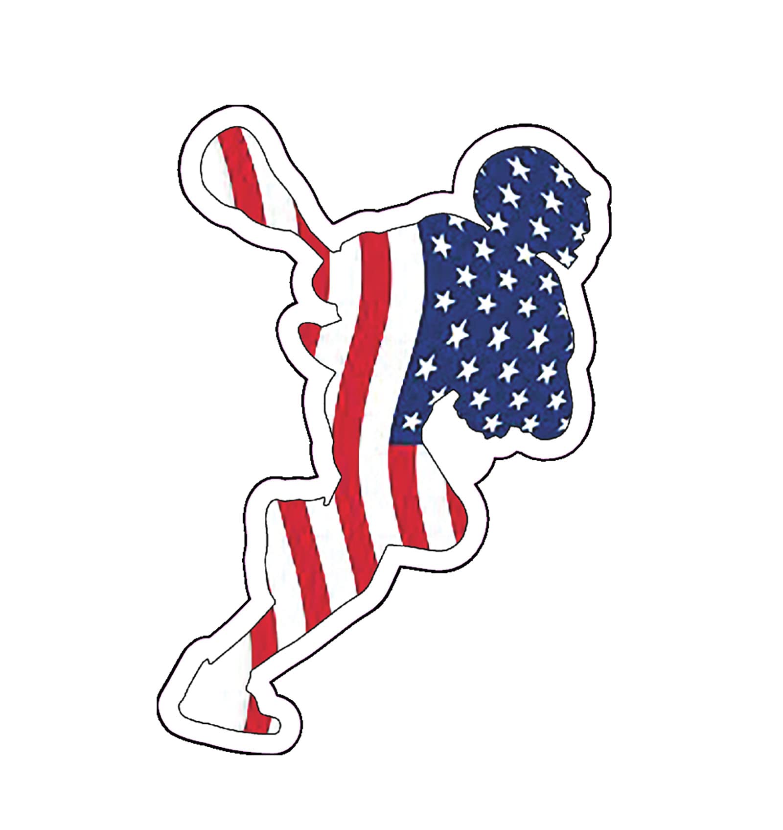 Pegatina de vinilo lacrosse americana para personalizar coches