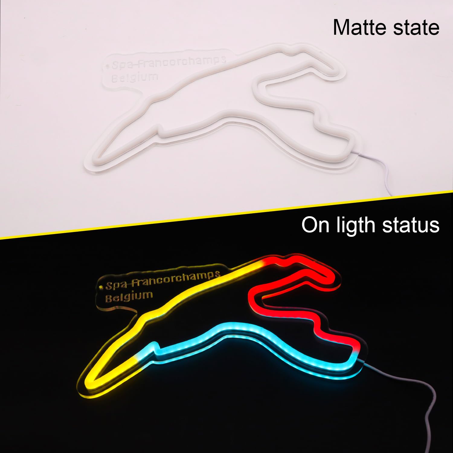 Amazon.co.jp: FVKCLTO Spa - Francorchamps LEDネオンサイン リビング