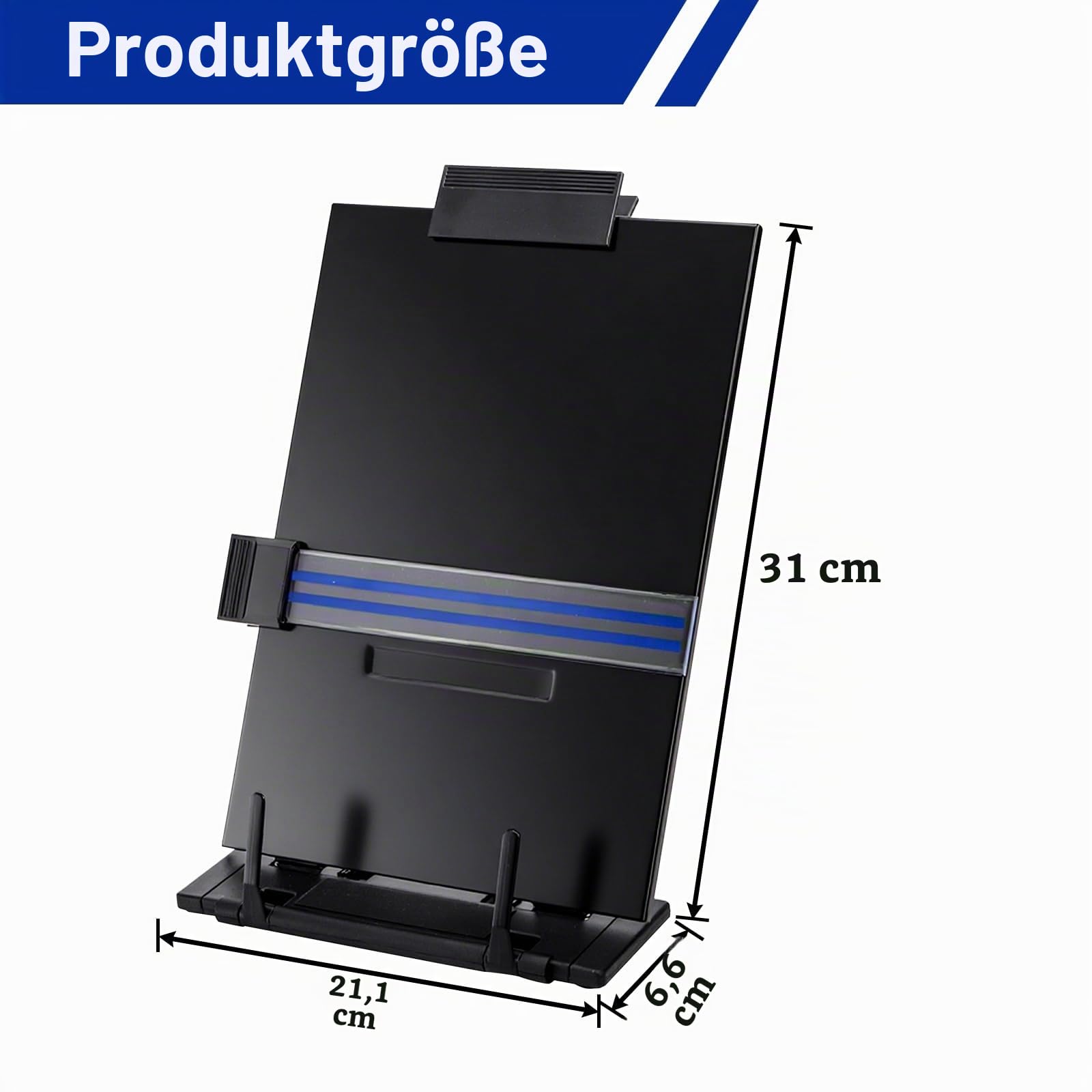 Lawei 2 Stück Schreibtisch-Dokumentenhalter Konzepthalter mit Verstellbar Clip für Briefe A4 Dokumente - bis zu 150 Blatt