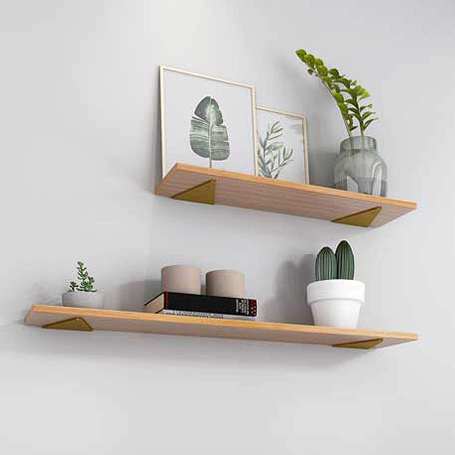Wall Mounted Shelve Brackets,Board Shelf Brackets,Iron Shelf Brackets,Floating Wall Mounted Decorative Brackets for Shelves,Hidden Triangle Metal Shelving Brackets for DIY Shelving,for Home,Kitchen,Be