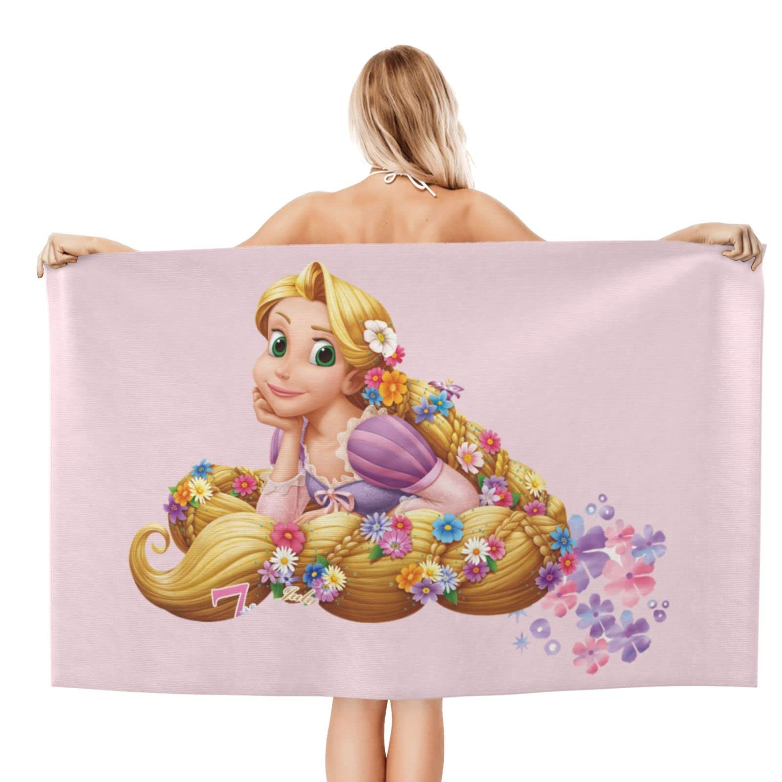 Amazon｜塔の上のラプンツェル アニメ バスタオル 大判 吸水 フェイス