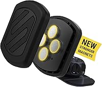 Vista 1 de Scosche Magnetic Phone Holder for Car Dashboard with Extra Strong Magnet, Thick Metal Plate & 360° Rotation, Secure Cell Phone Car Mount for Large