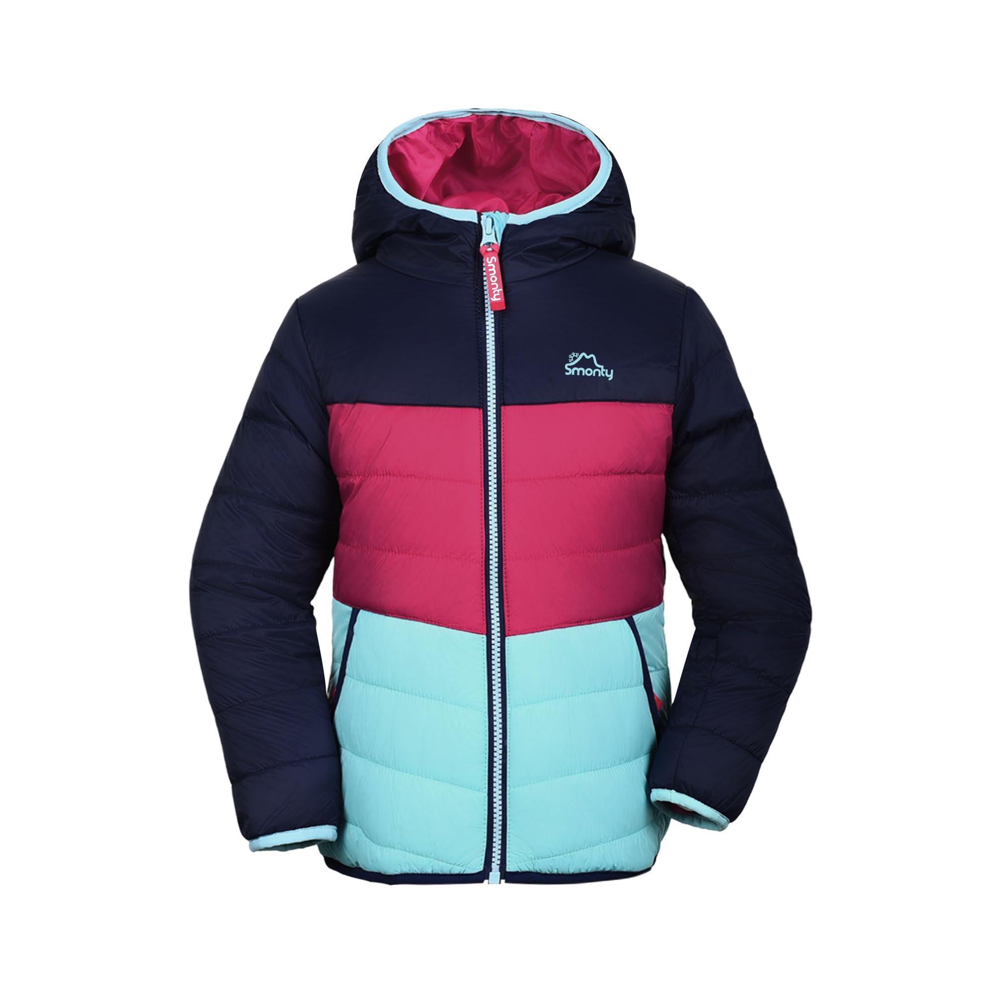SMONTY Kids Puffer Jacket – Water-Resistant & Lightweight Coat for Boys & Girls with Taped Seams – Ideal for Spring, Autumn, Camping, Hiking & Travel