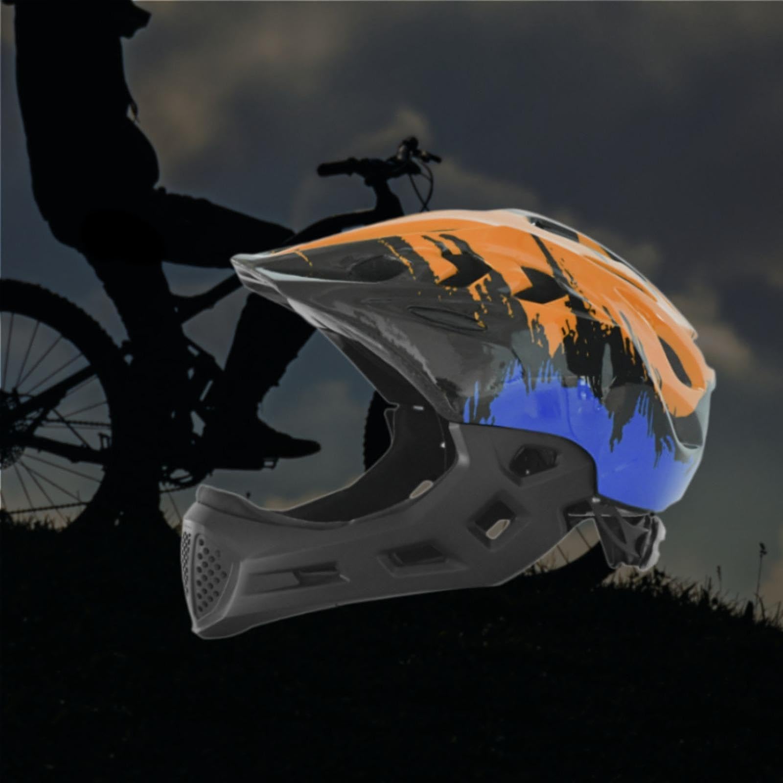 Casco de Bicicleta Infantil con Forro Transpirable Ventilación Múltiple Protección Facial Total Diseño Ajustable y Aerodinámico Adecuado para