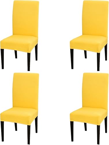 Vista 26 de Dimatic Paquete de 2 fundas elásticas de licra para sillas de comedor, extraíbles y lavables, fundas protectoras para sillas de comedor, cocina