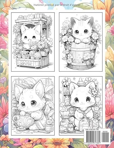 Chats Kawaii Livre de Coloriage: Coloriage De Chats Kawaii, Dessins Félins Adorables Et Ludiques Pou