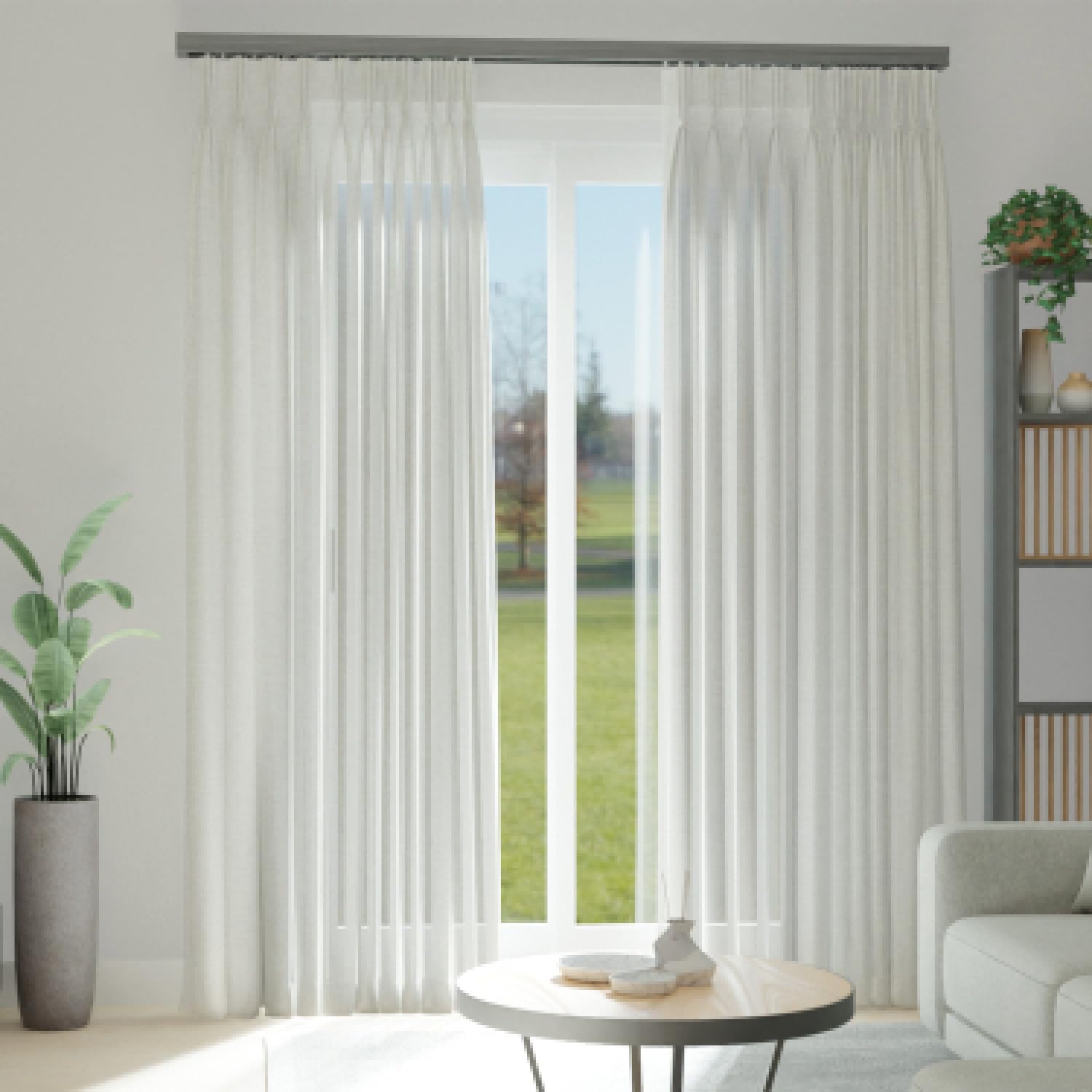 Domus&Trend - Tende per Interni Casa Hotel Uffici Scuole Ignifughe Filtranti 1 Pannello 150x320, Tende Camera da Letto, Cucina, Soggiorno Moderne a Anelli, Tenda Antifiamma 100% Made in Italy, 1 Pezzo
