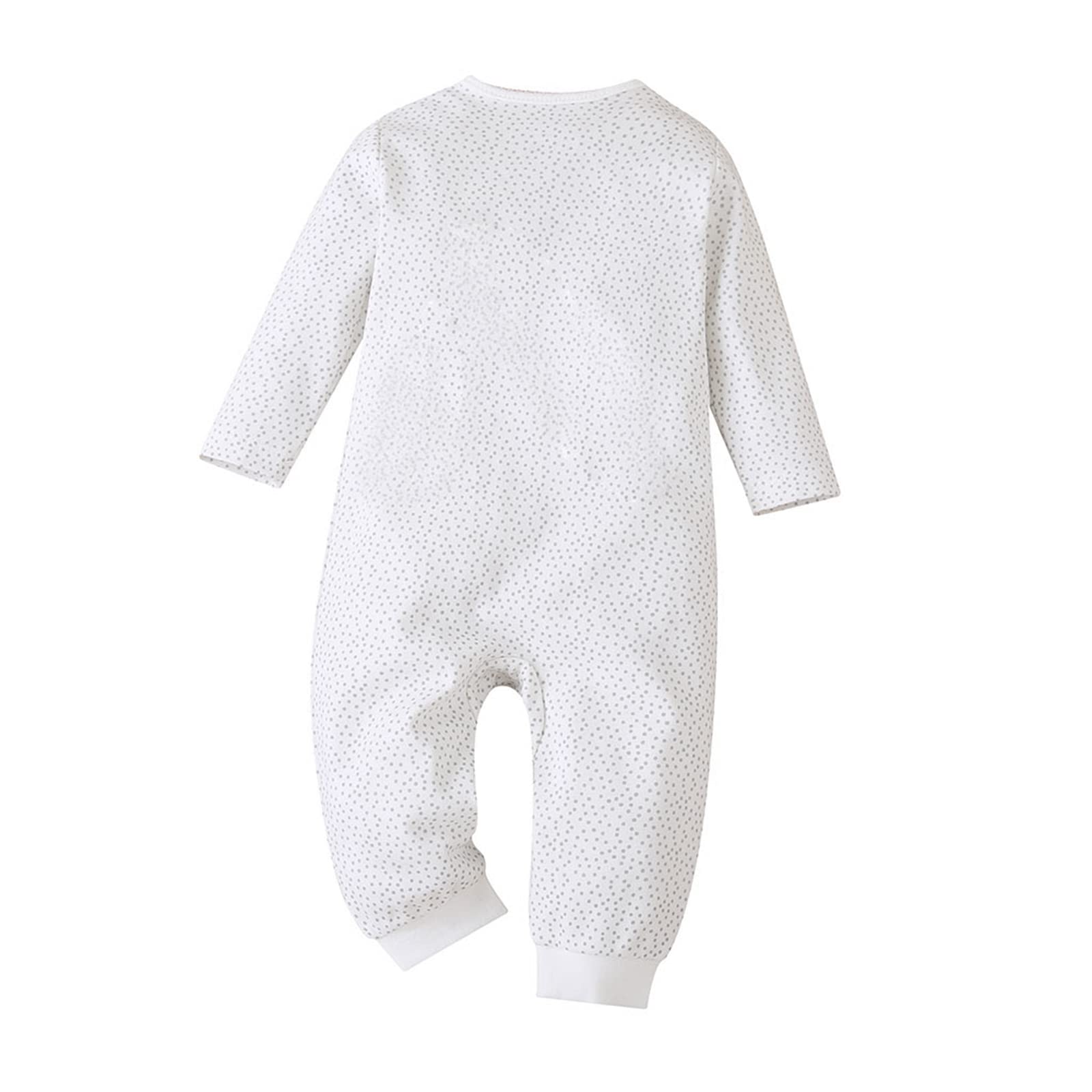 amropi Bambina Pagliaccetto 3 Pezzi Ragazze Jumpsuit Manica Lunga Cotone Tutine 0-18 Mesi