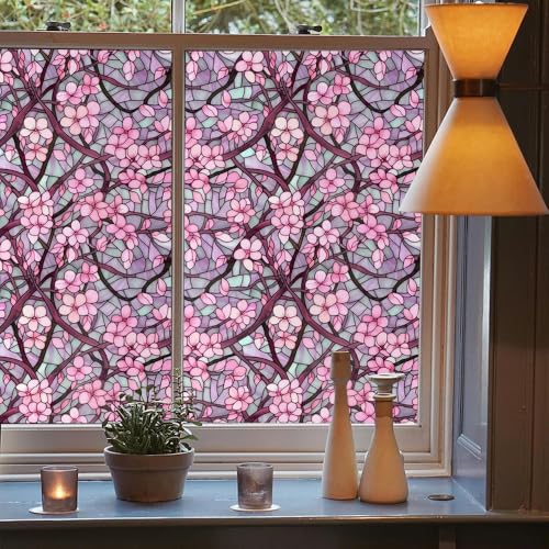 Vinilo decorativo adhesivo estático rosa 40x300 cm miniatura 3