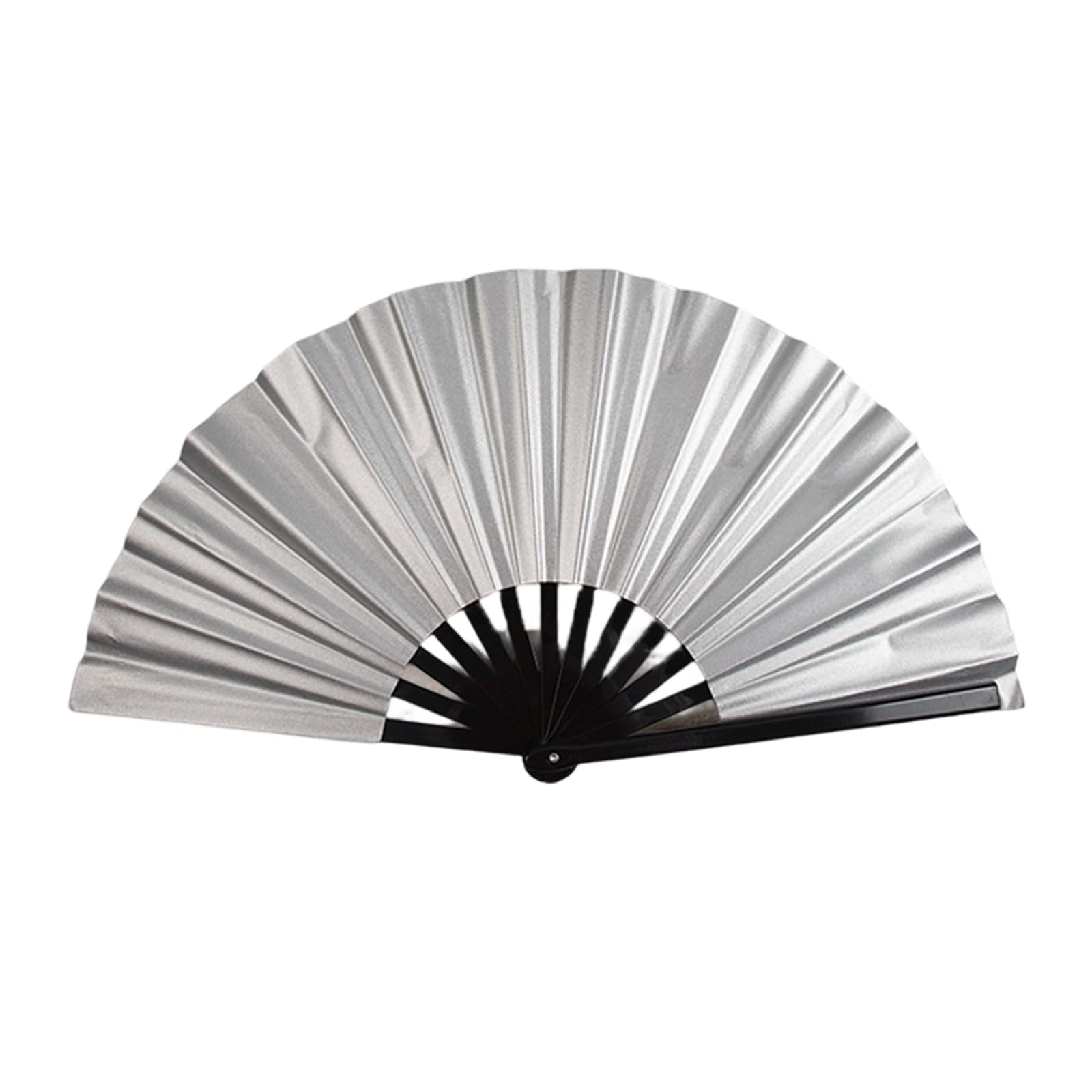ljhnba Hand Fan Large Size Making Fan PVC Ideal for Shows Reflective Silver Finish Sound