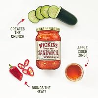 Vista 3 de Wickles Pickles Spicy Red Sandwich Spread (paquete de 6) – condimento de pimiento picante – Ligeramente picante, perfectamente picante