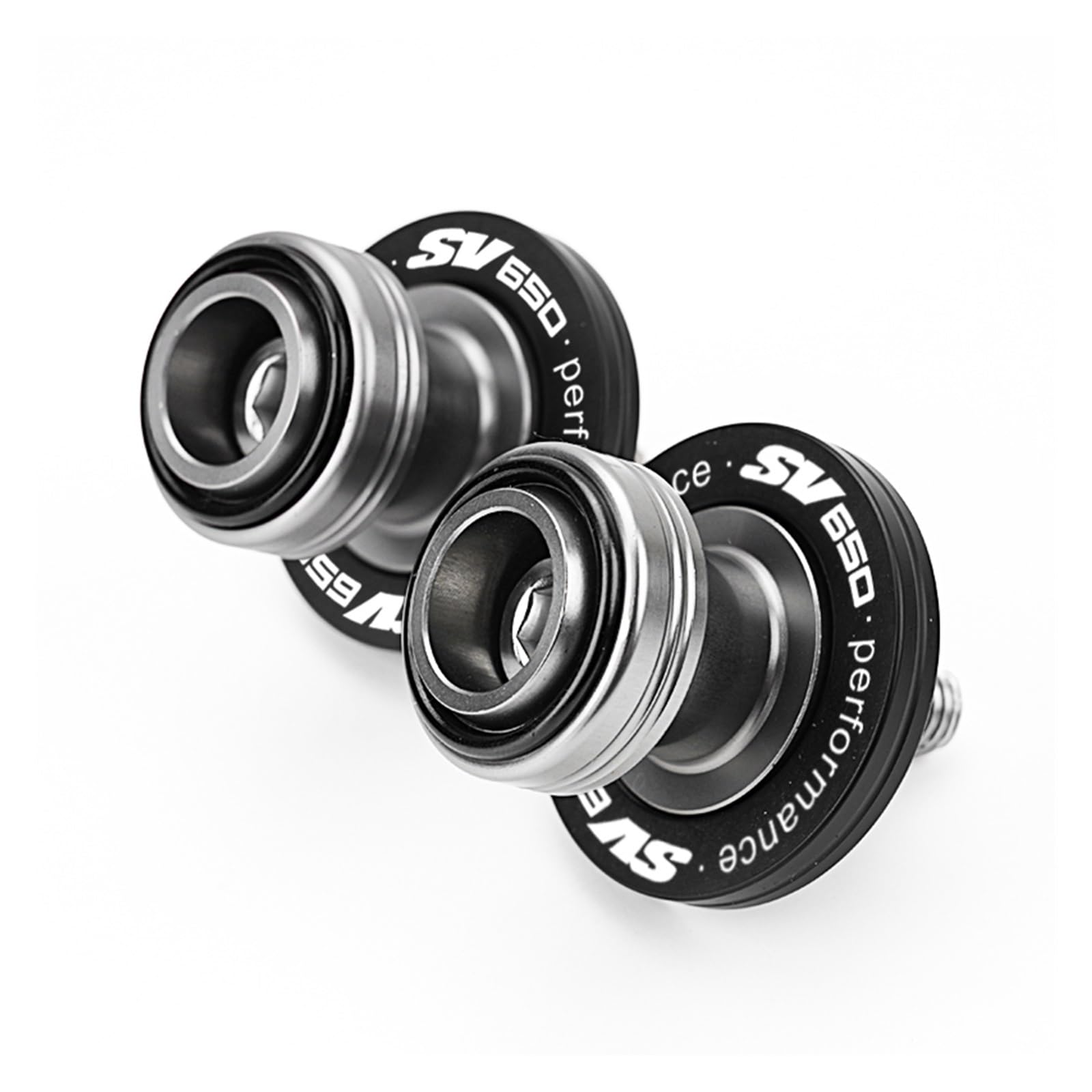 Motorcycle Rear Stand Swing Arm Spool Sliders for Suz@&uki SV650S S650X 1999-2026 M8 Swingarm Spools Slider Stand Screws&Tire Valve Caps(B-Black)