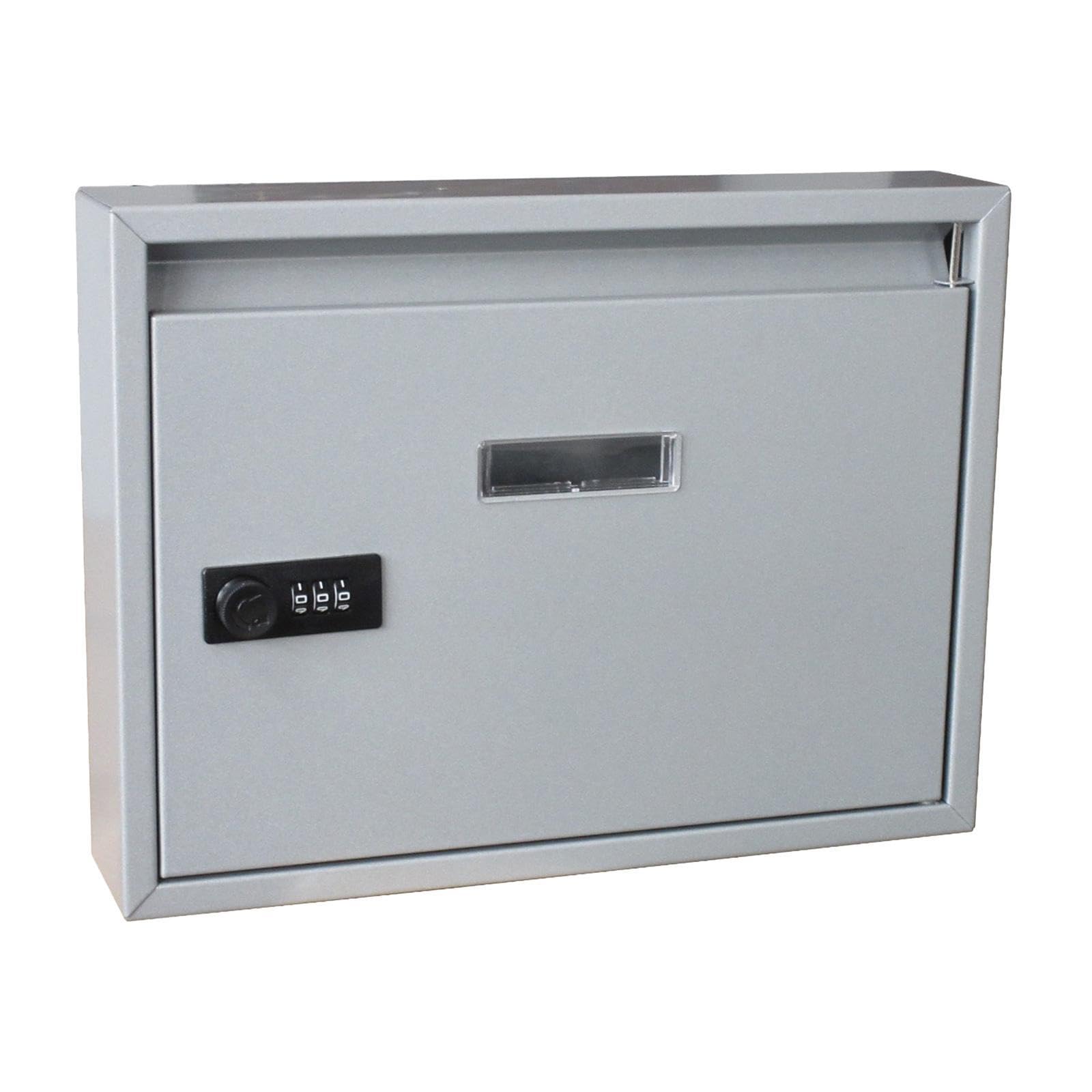 YIXANNX Durable Large Capacity Locking Wall Mailbox Designed For Outdoor Secure Keeping Of Newspapers And Envelopes Locking Wall Mount Mailbox Vertical Lock