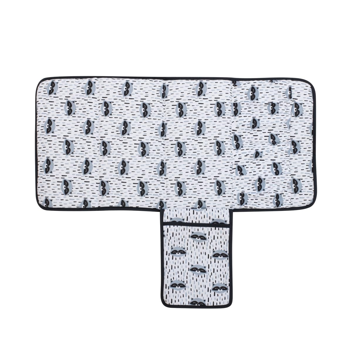 JYOKO KIDS Tragbare Wickelunterlage, wasserdicht, faltbar, gepolstert (Raccoon)