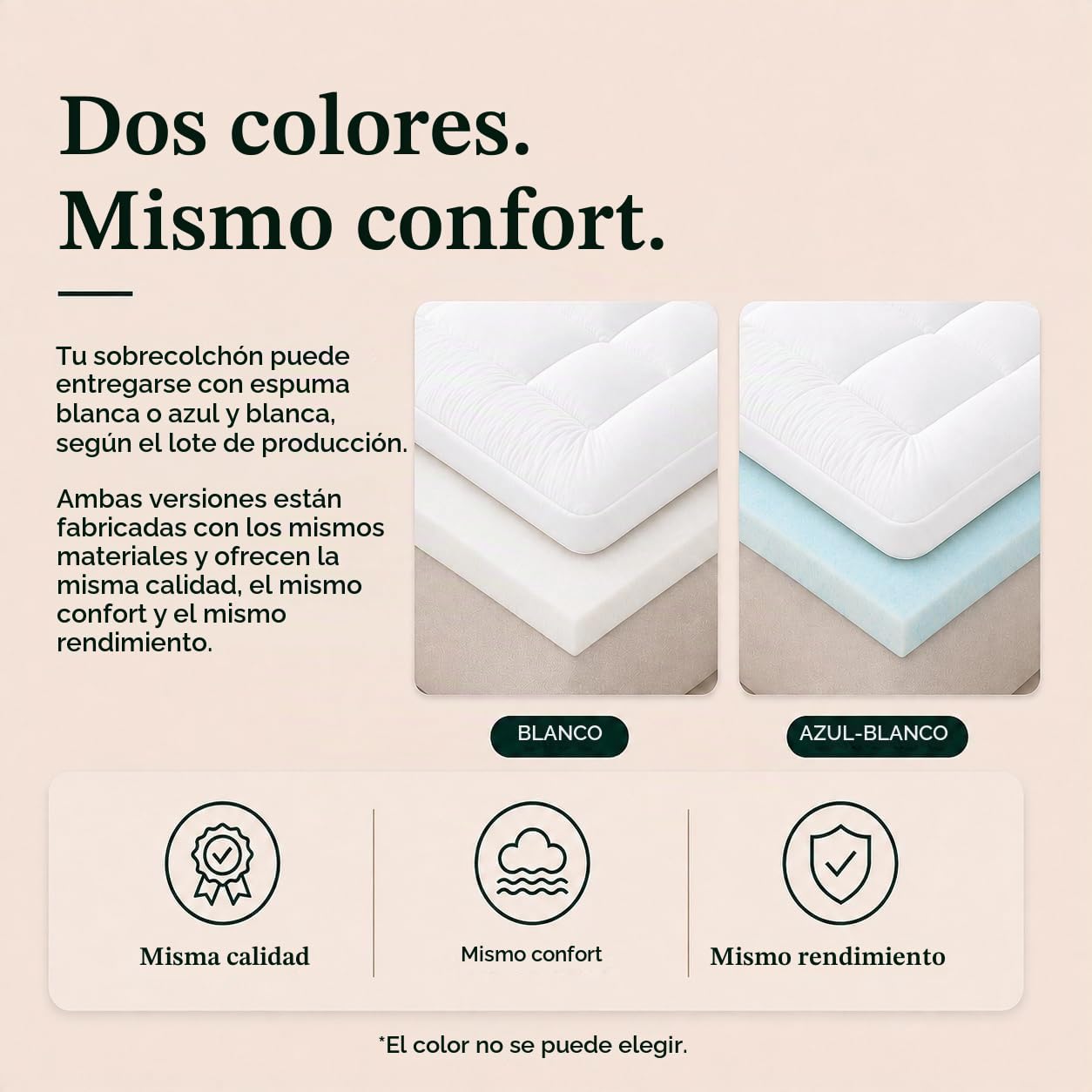 Zinus Bamboo Mattress Toppe Topper, Poliéster, Blanco, 190 x 140 cm