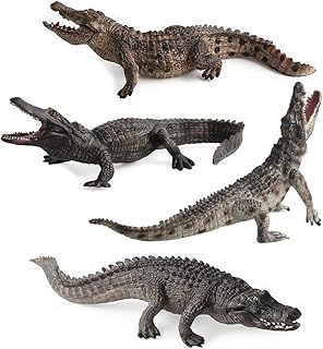 BLAPNK 3 Pcs Simulated Crocodiles Model Figure Toy, Realistic Alligator Figurines Collection Playset Science Educational Props