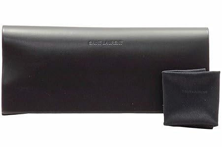 Amazon.com: SAINT LAURENT Square Eyeglasses SL 104 001 Black