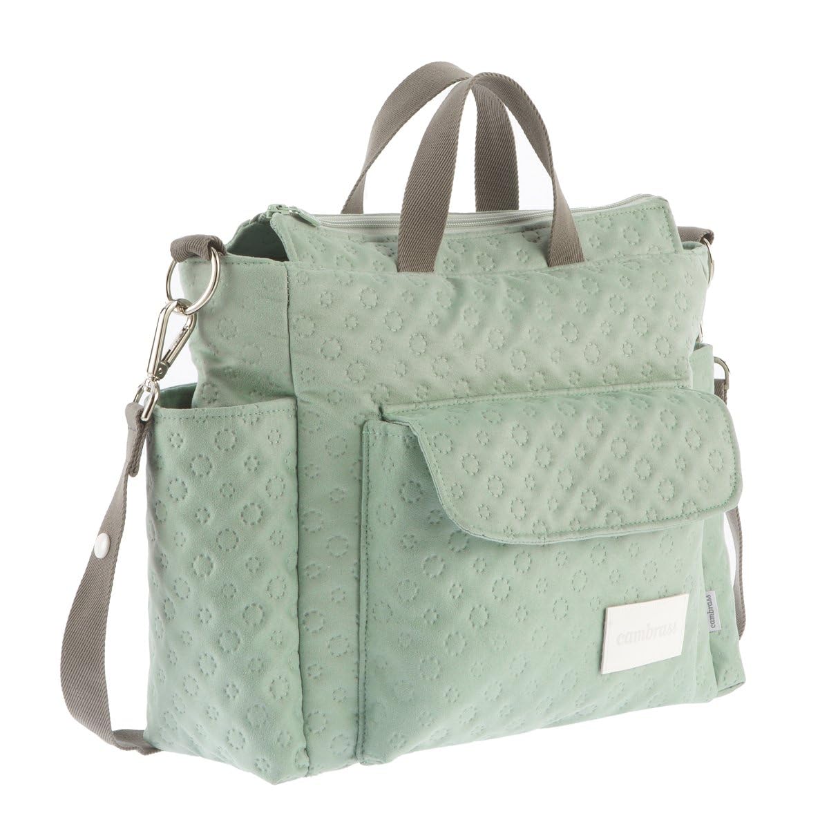 Cambrass - Bolso Carro Maternal y Organizador para Pañales - Maternidad para Carritos de Bebé - Neo Mint 16x43x37 cm