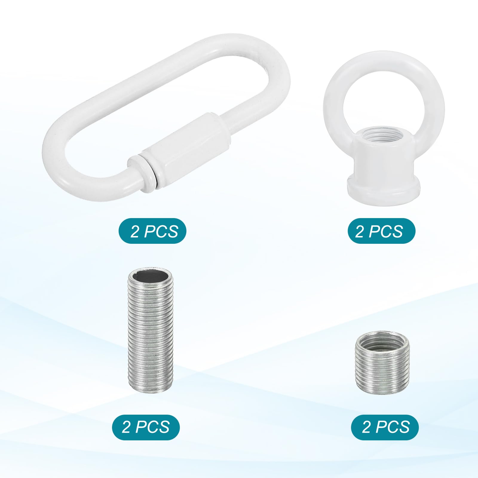 PATIKIL M10 Fine Thread Lamp Female Loop Holder with M12 Adapter Chain Quick Link - Image 3