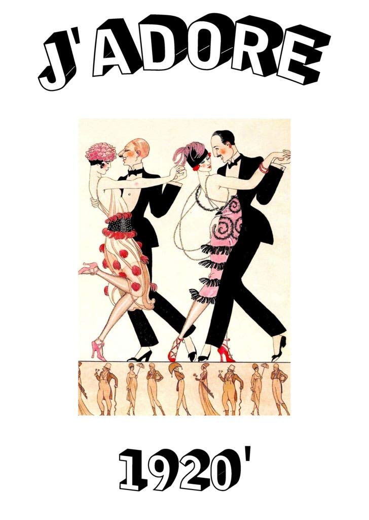 Fabulous Affiche Poster J'Adore 1920 Vintage Années 20 Retro Art