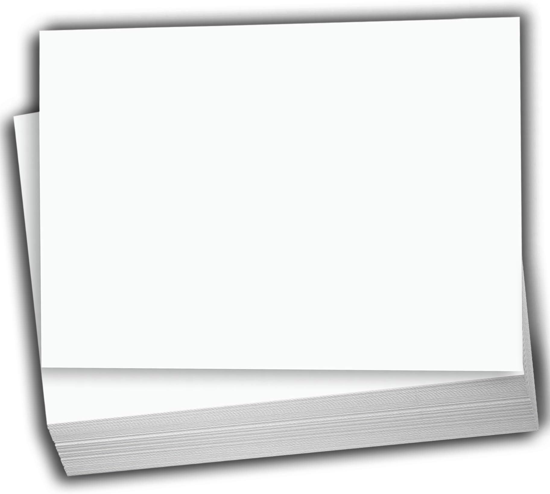 Hamilco Blank Index Cards Flat 5 1/2" x 8 1/2" Card Stock 65lb Cover White Cardstock Paper 100 Pack (100 Cards) Bright