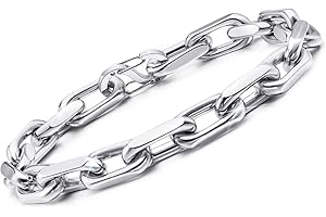 Trending Diamond-Cut Men's Stainless Steel Link Bracelet
