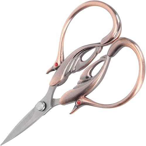 Miniatura 8 de Tijeras de bordado vintage con forma de cisne, tijeras de sastre de acero inoxidable, tijeras de costura afiladas, tijeras de manualidades para