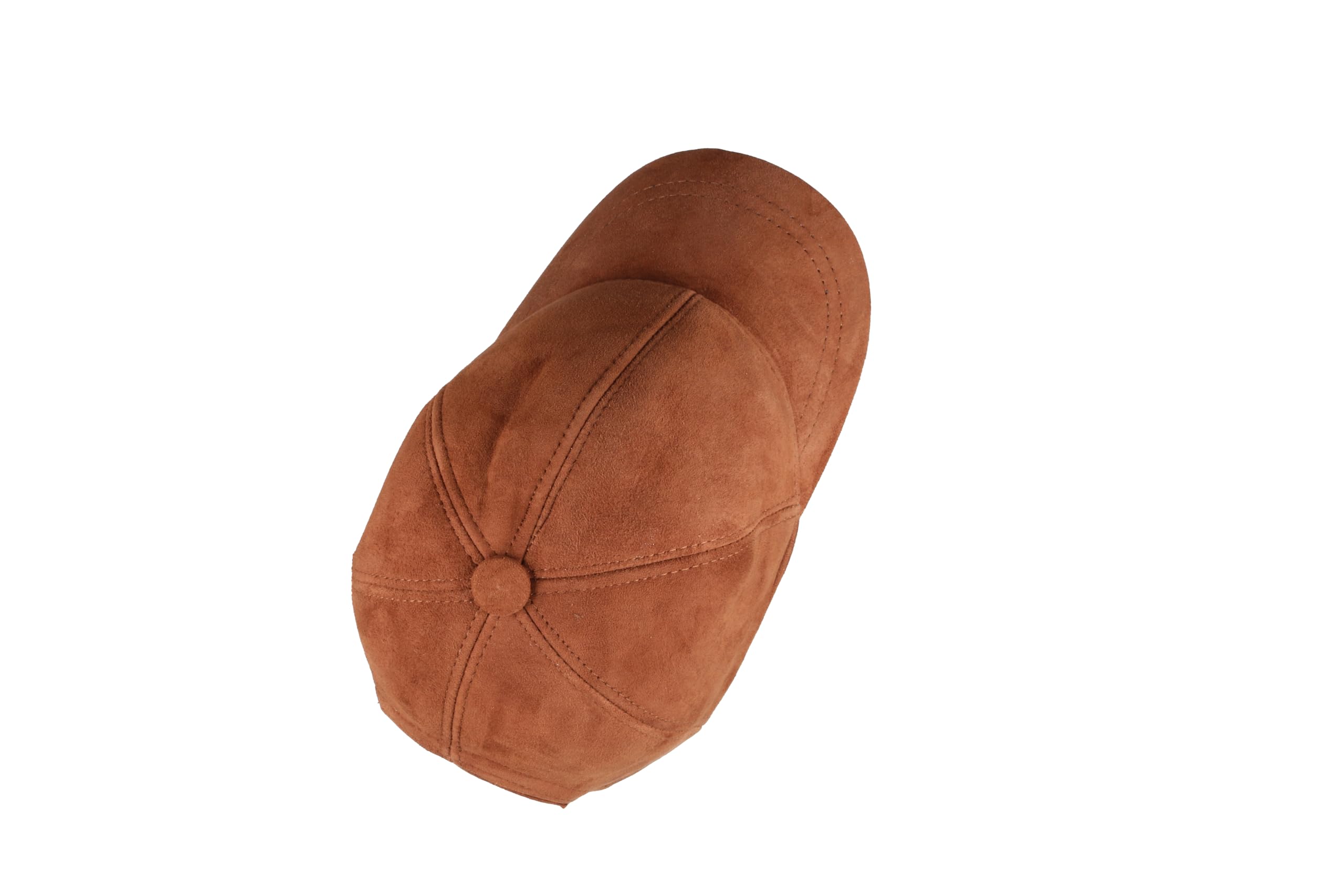 Czapka baseballowa unisex ze skóry zamszowej