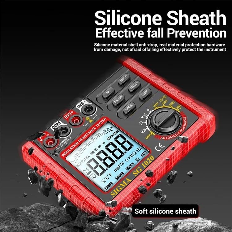 Image of Sigma Instruments Digital Insulation Resistance Tester SG 1020, 500V / 1000V DC Upto 2GOhm LCD Display