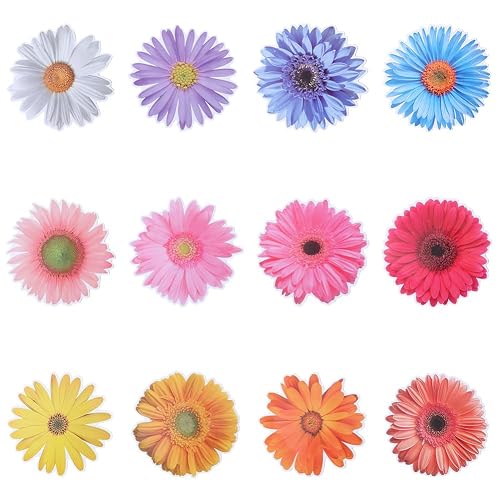 SUNNYCLUE 60Pcs 12 Styles Spring Flower Cut Outs Assorted Flower