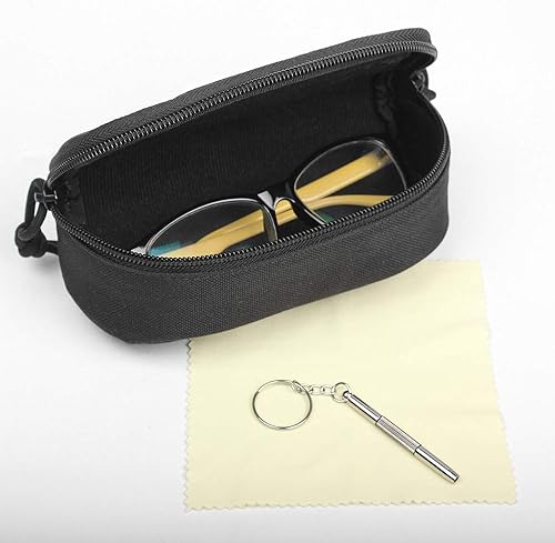 Vista 5 de Funda táctica de las gafas de sol Molle, caja de gafas de sol con cremallera