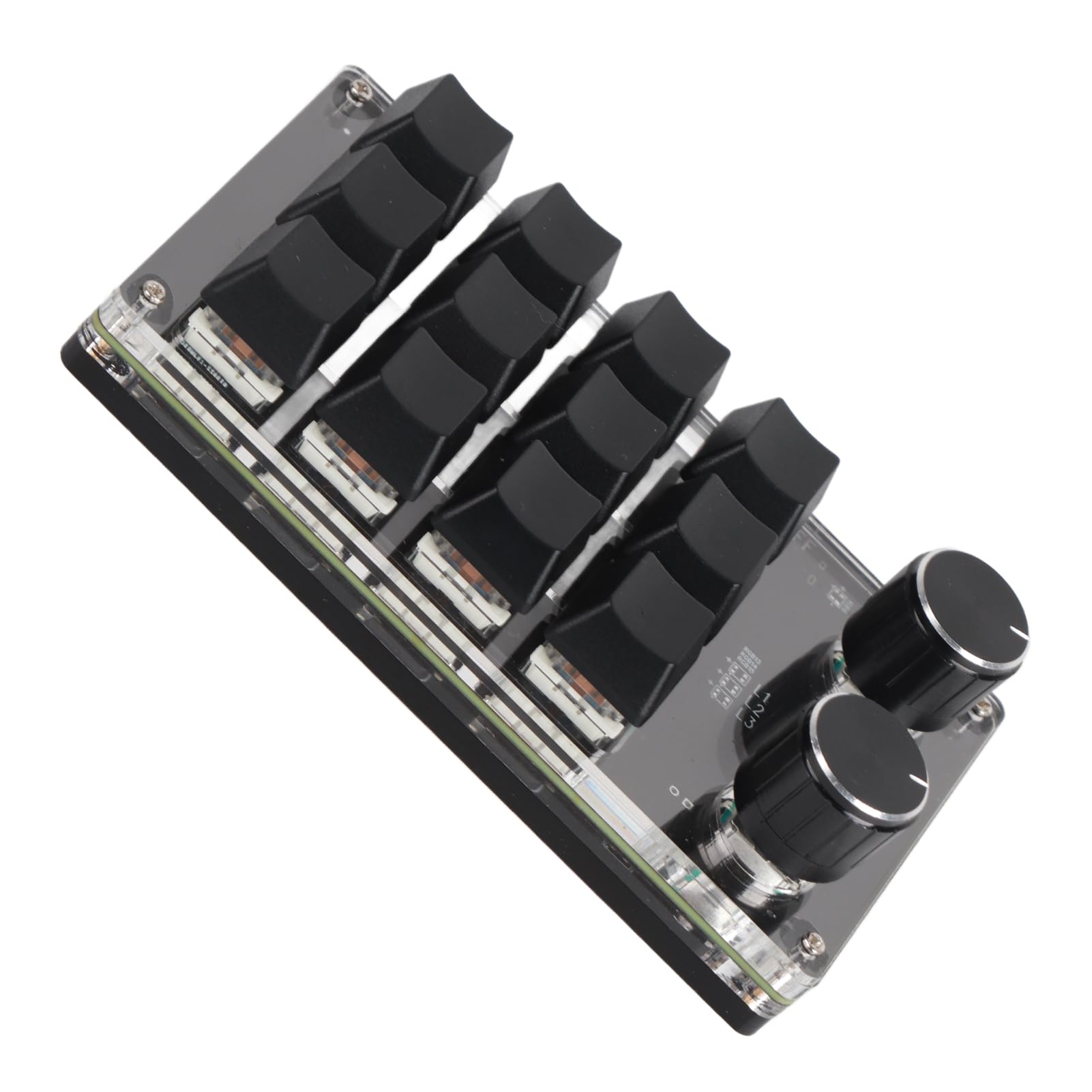 Clavier Macro Programmable, 2 Boutons Bleu Commutateur Noir 12 Touches Mini Clavier avec RVB pour Jeux de Bureau Musique Média