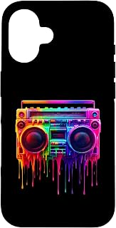 Dripping Paint Boombox Old School 80s Music Hip Hop Case for iPhone 16