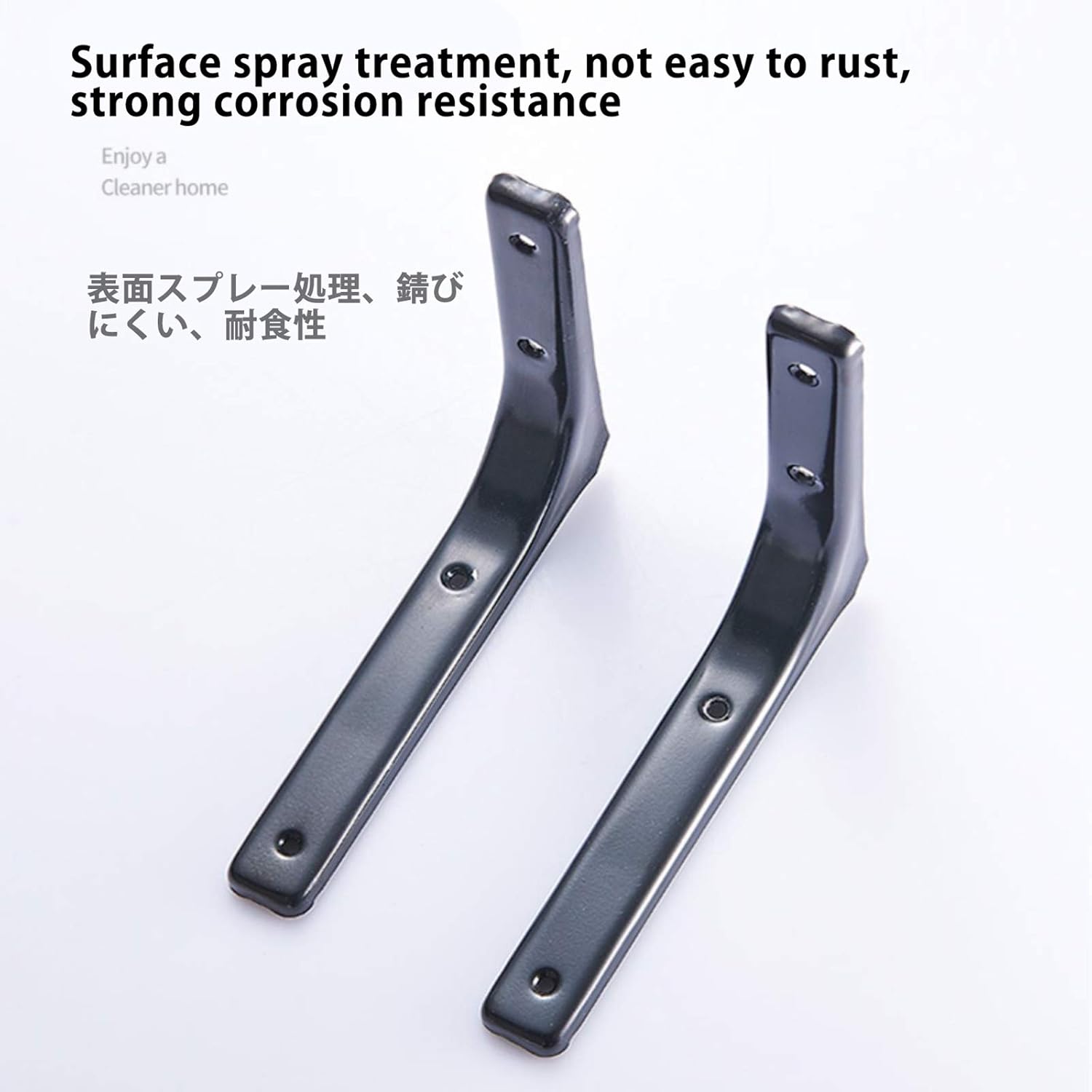 QWEASDF 2 Pcs Shelf Brackets Steel L Black Corner Brace Joint Angle Bracket Shelf Bracket Wall Hanging with Decorative Corner Brackets Joint Angle Bracket Multiple Includes Hardware,200mm/8
