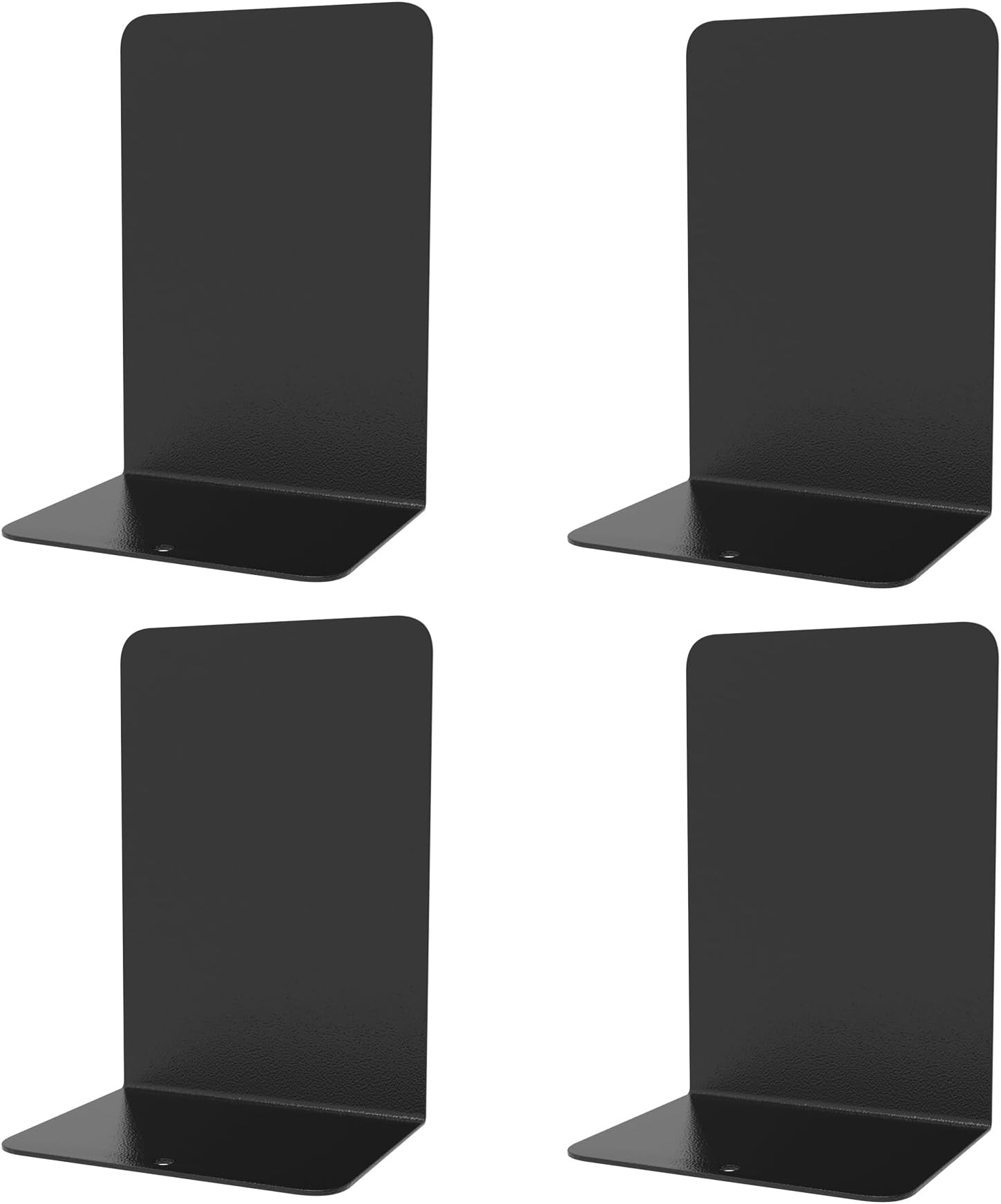 Book Ends, Bookends, Book Ends for Shelves, Bookends for Shelves, Bookend, Book Ends for Heavy Books Metal Bookend for Shelves, Book Holder for Office Bookends Home, Library Bookend(4 Pcs, Large)