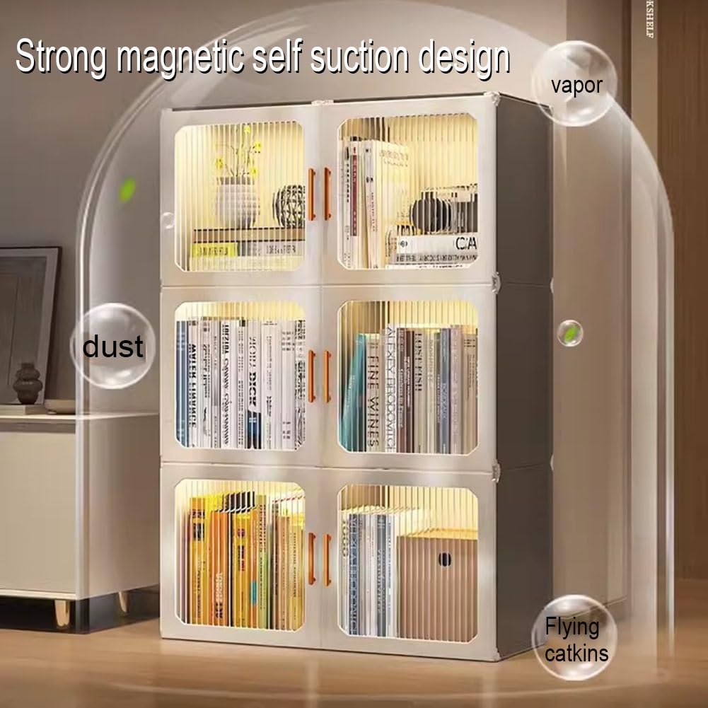Amazon.com: zktoermn Bookcase with Glass Door, Collectibles Toy