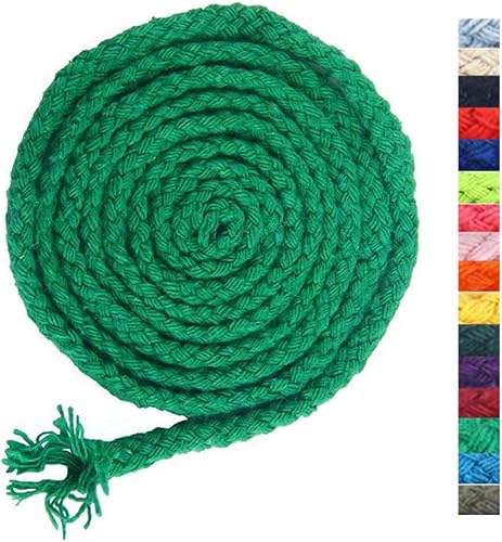 Miniatura 9 de Cuerda de macramé de 0.197 in x 295 pies, cuerda de algodón natural, 8 hebras de algodón trenzado para manualidades, hilo de tejer para colgar en la