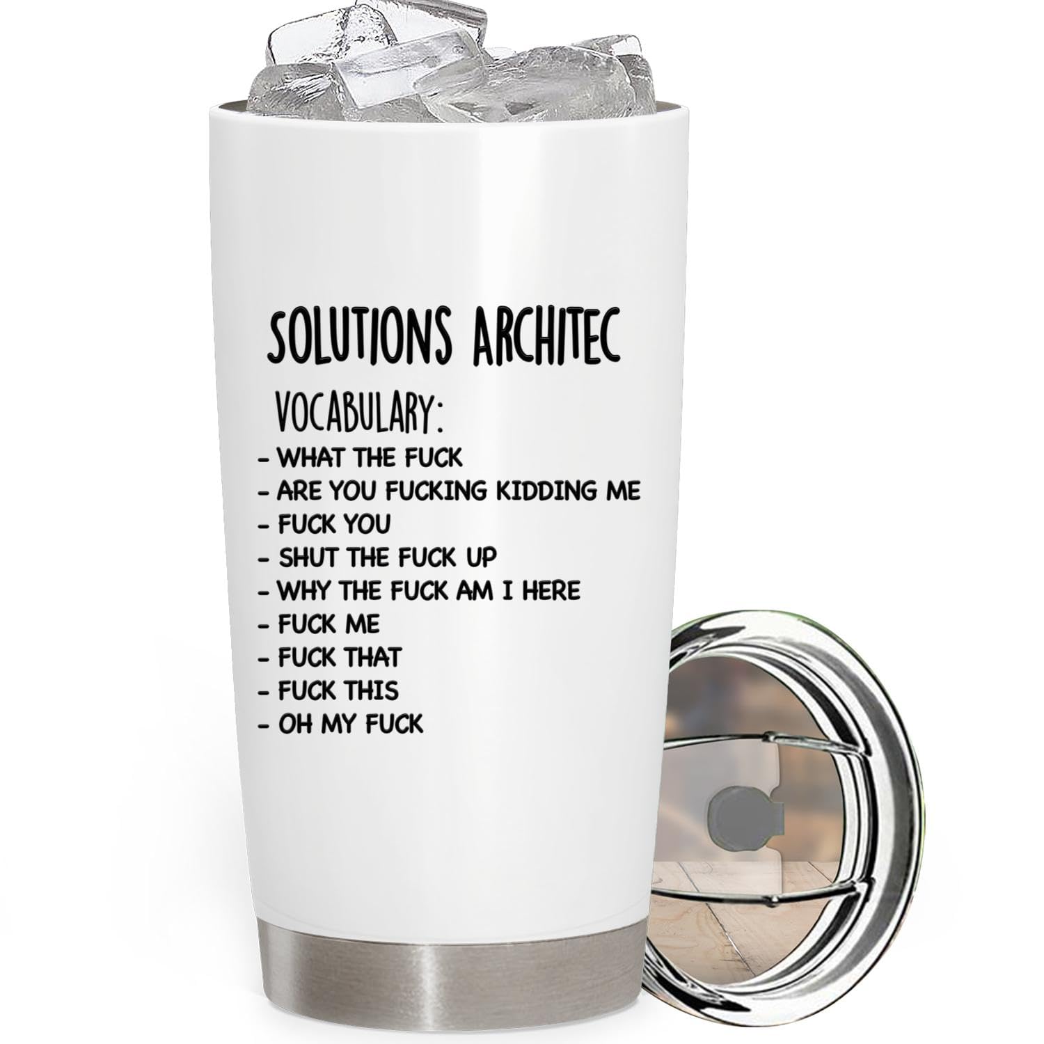Vocabulary Funny Solutions Architec Gift Tumbler, Gift For Solutions Architec, Solutions Architec appreciation gift, christmas gift for Solutions Architec coworker