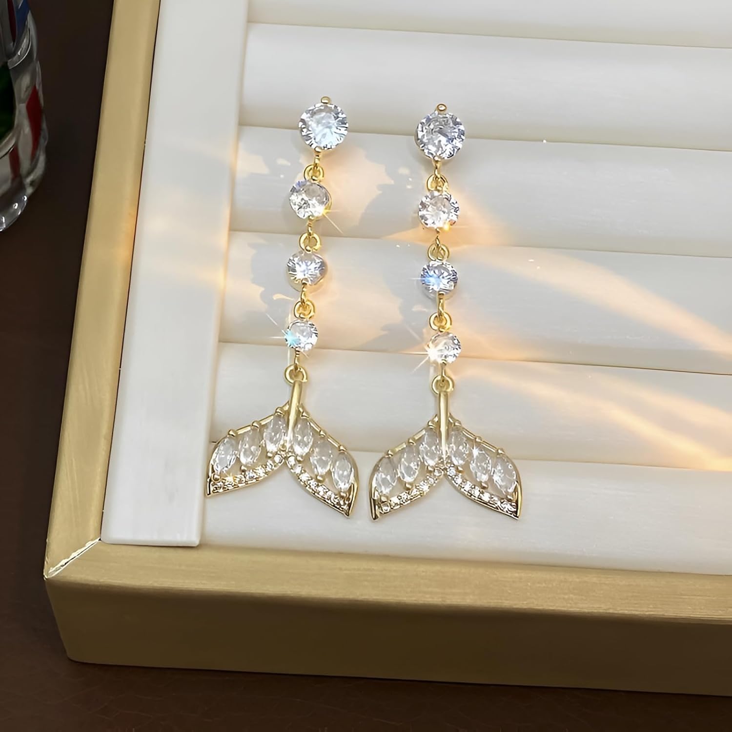 Dangle Earrings for Women, Dainty Earrings Drop Earrings for Women Trendy Cute Prom Bridal Earring Long Wedding Dangling Earrings Formal Jewelry - Image 7