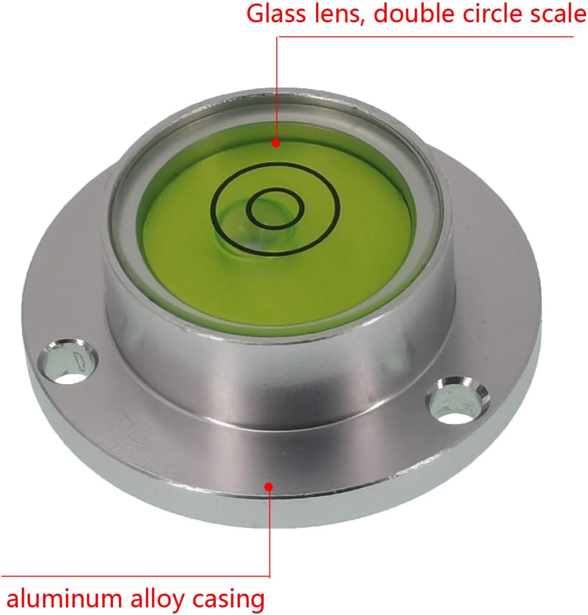 Metal Horizontal Bubble Bull's-Eye Level Universal Horizontal Bubble Flange Water Bubble Level Horizontal Bubble Small Household (30 * 11mm(Green))