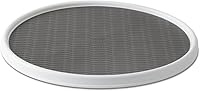 Copco 18-Inch Lazy Susan Turntable Organizer - Non-Skid White/Gray Spinner for Pantry, Spices, Cabinets & Fridge