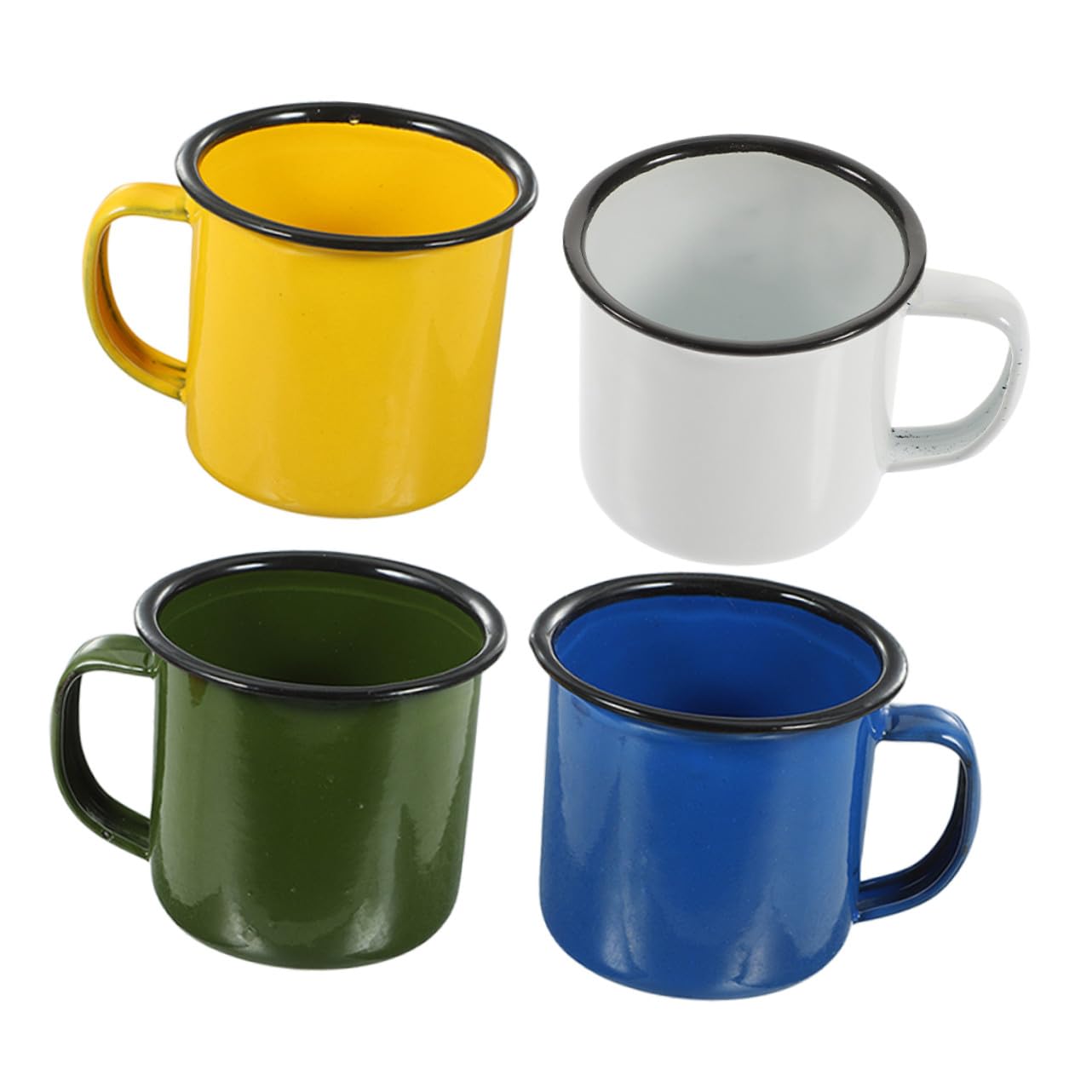 VICASKY 12 Stck. Teiliges Emaille Trinkbecher Vintage Design Vielseitige Camping Tassen für Kaffee Tee Wasser Retro Stil als für Outdoor Picknick Geburtstag Weihnachten