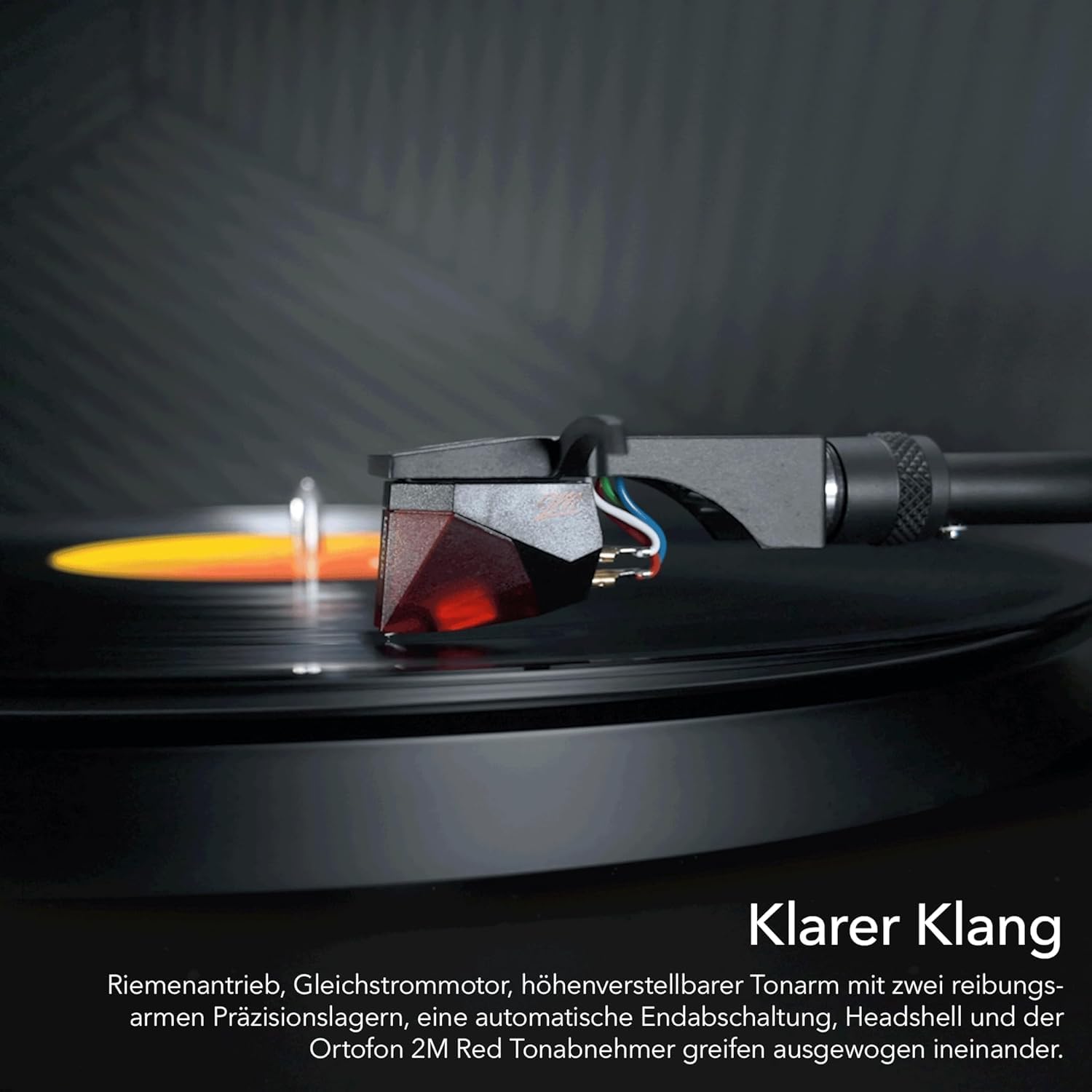 sonoro Platinum Automatic EAS (Plattenspieler mit automatischer Endabschaltung, Riemenantrieb, Ortofon 2M Red, Bluetooth, Ripping-Funktion) Schwarz