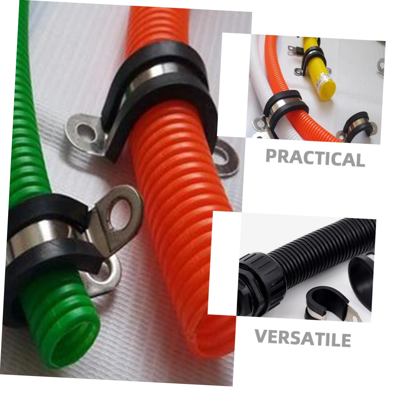 OSALADI 1set Rubber Hose Clamp Pipe Repair Clamp Tube Clamp Cable Clamp Hose Clamp Tool Hoses Pipe Clamps Cable Clips Heavy Duty Hose Heavy Duty Clamps Tubing Clamp Stainless Steel 12pcs