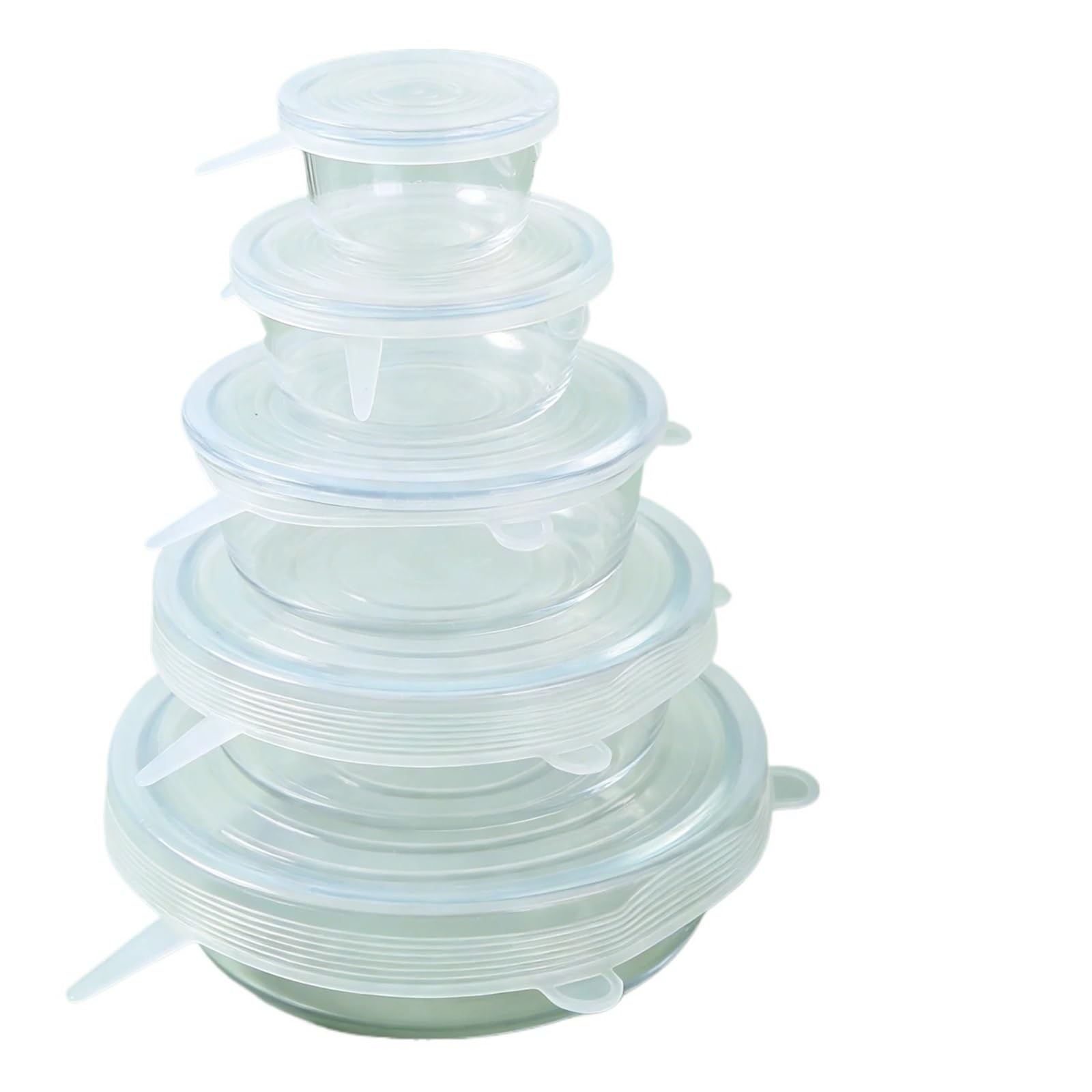 3Sets Silicone Food Lids Set: Reusable, Stretchable Covers For Fresh Storage for Bowls Jars