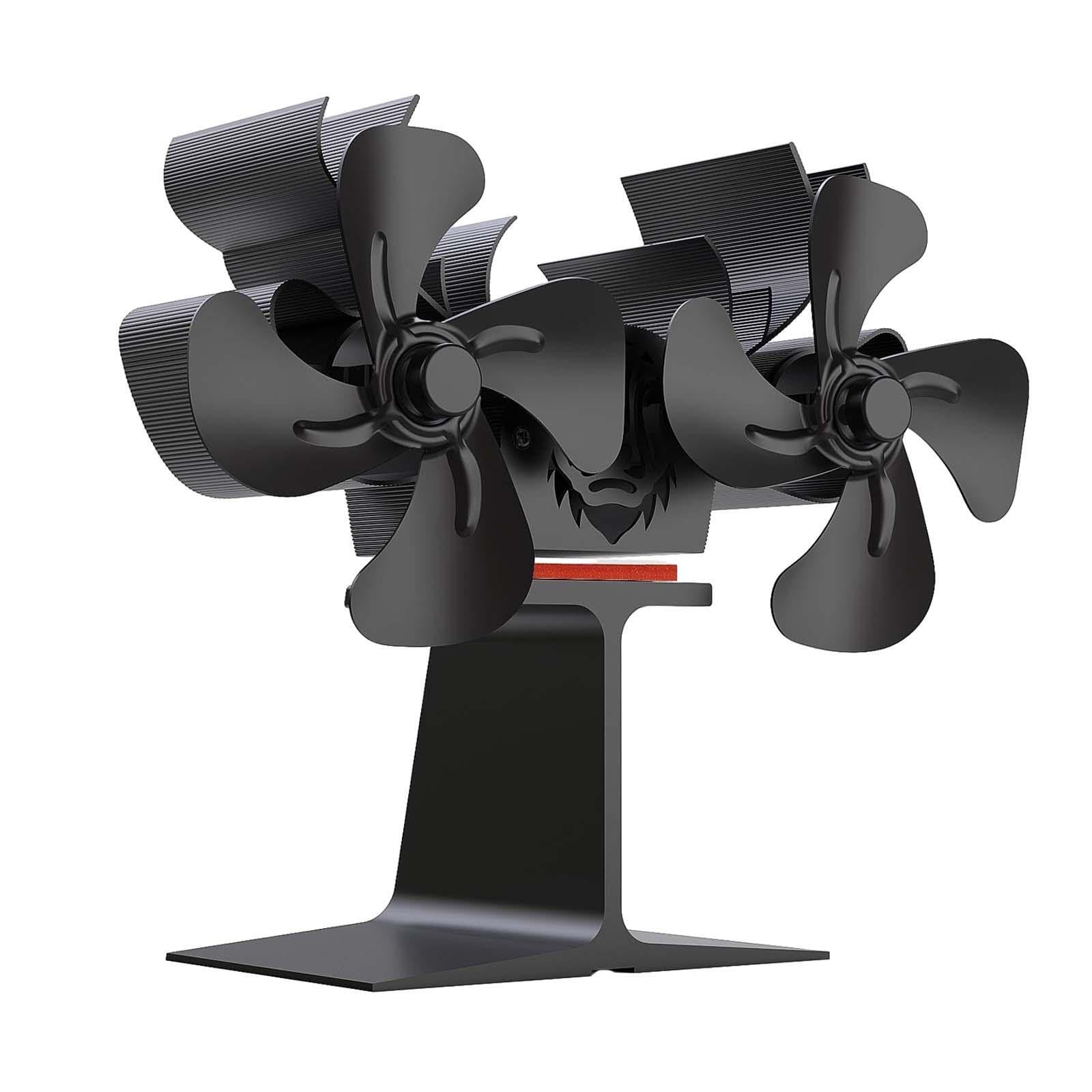 Ventilador de leña silencioso para calefacción eficiente, de