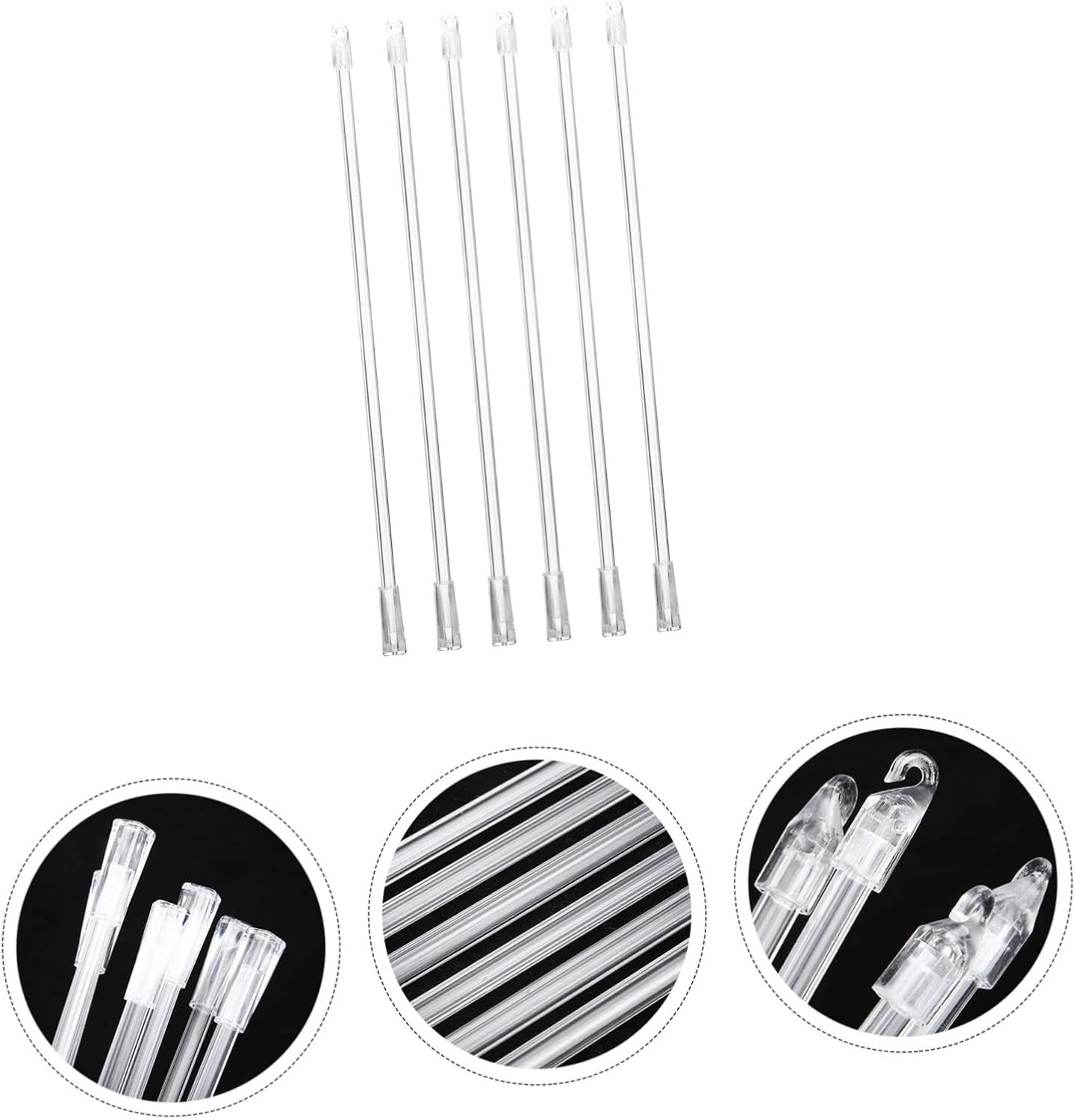 Plastic Blind Wand Hook Grip for Vertical Blind 6 Sets