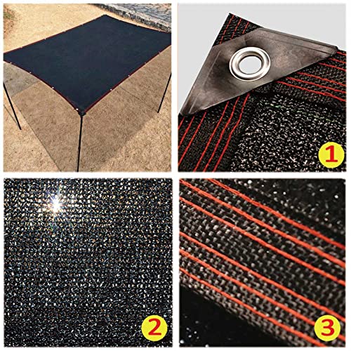 Voile d'ombrage en tissu noir durable haute performance - 4