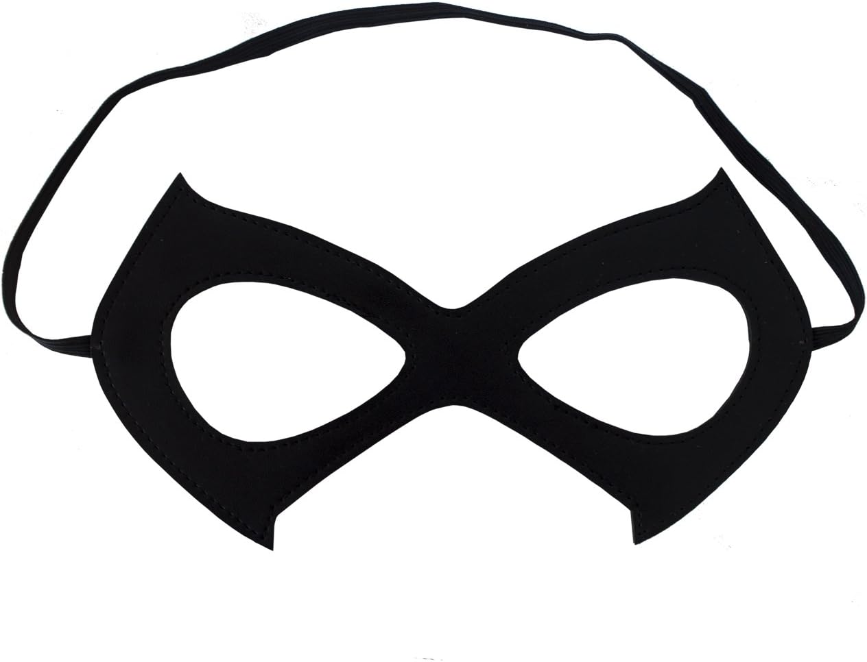 Harlequin Costume Black Leather Eye Mask - Great Halloween Accessory