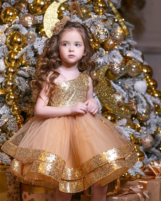 Baby-Tüllkleid, Partykleid, Schulterfreies Kleid für den ersten Geburtstag eines Mädchens